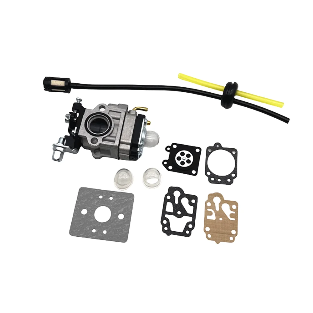 Best 15mm Carburetor Carb Kit For 43CC 52CC 47CC 49CC Brush Cutter with Seal Hose Petrol Filter Spark Plug Replacement Parts