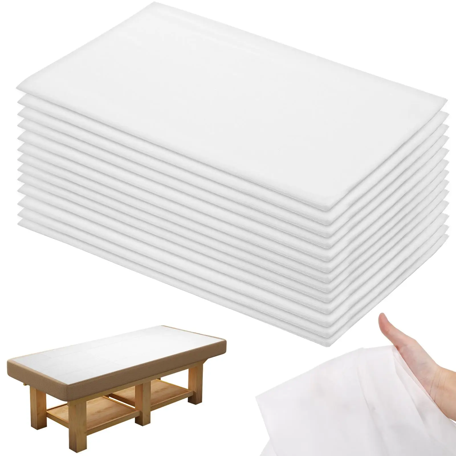 

100 Pcs Disposable Massage Tablets Blanket Chair Cover Pad Spa Esthetician Bed Non Woven Essentials