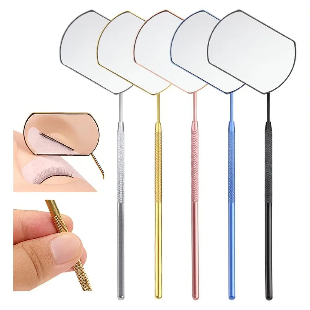 Portable Lash Extension Inspection Mirror For Myaokue Up Tools Stainless Steel Square Precision Makeup Supplies