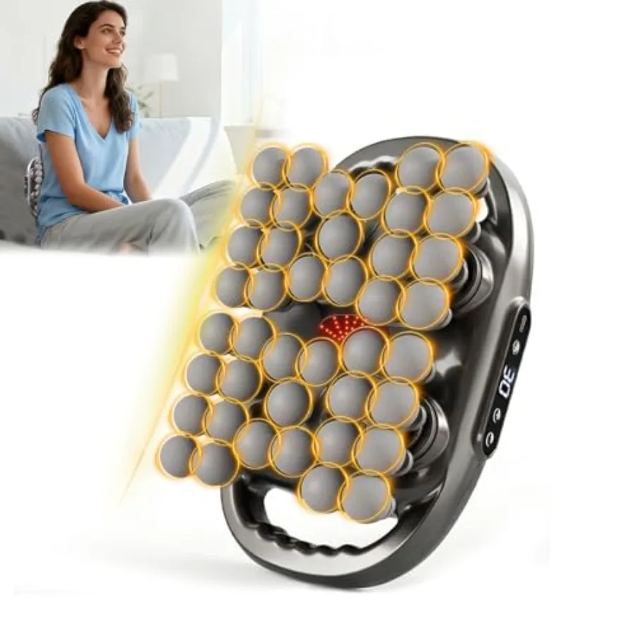 

Back Massager for Pain Relief Deep Tissue, 42 Head Massage Gun Deep Tissue with 9 Modes and 9 Levels, Electric Percussion Massa