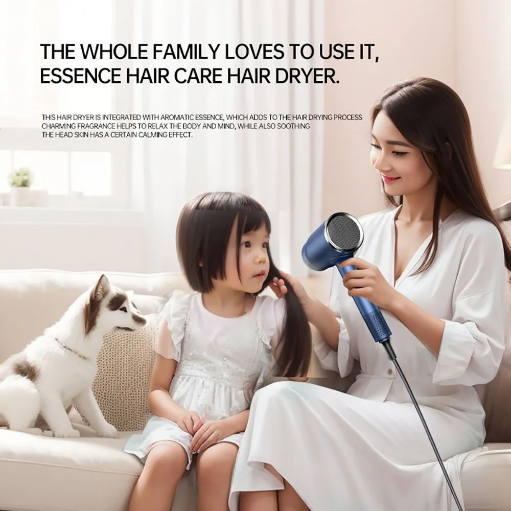 Pengering rambut profesional 2400W, pengering rambut profesional dengan Ion negatif tampilan Digital LED kecepatan tinggi peniup tanpa daun kekuatan kebisingan rendah udara panas dan dingin