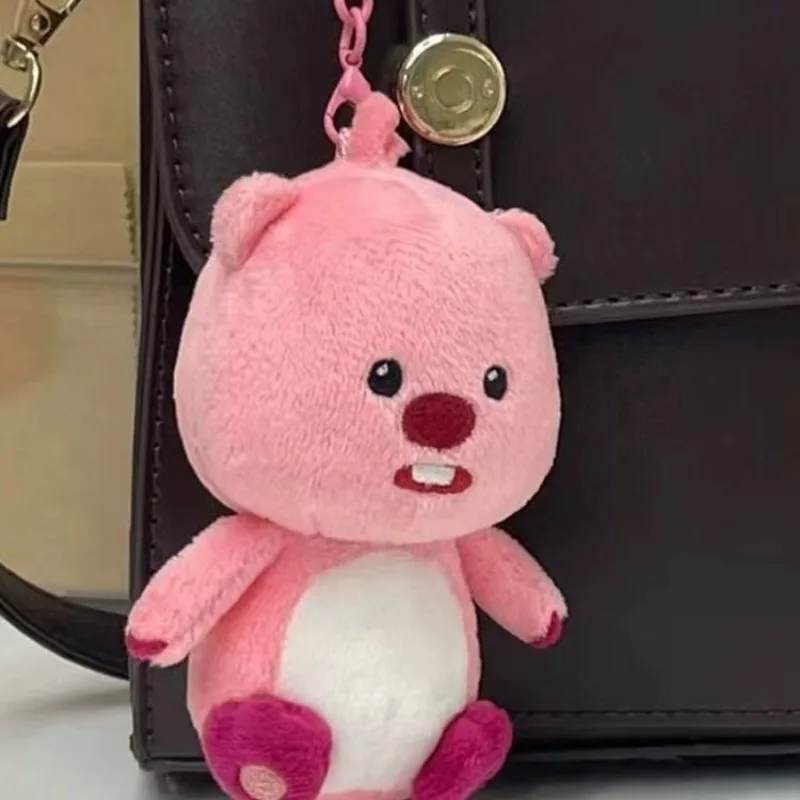 Loopy cartoon cute doll keychain schoolbag pendant kawaii cute little beaver girl heart gift for best friends holiday gift