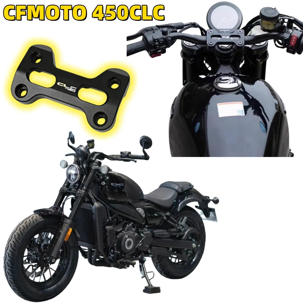 

Cfmoto 450Clc Modified Handlebar Block Aluminum Alloy Cnc Sub-Handle Block Integrated Handlebar Upper Pressure Code Accessories