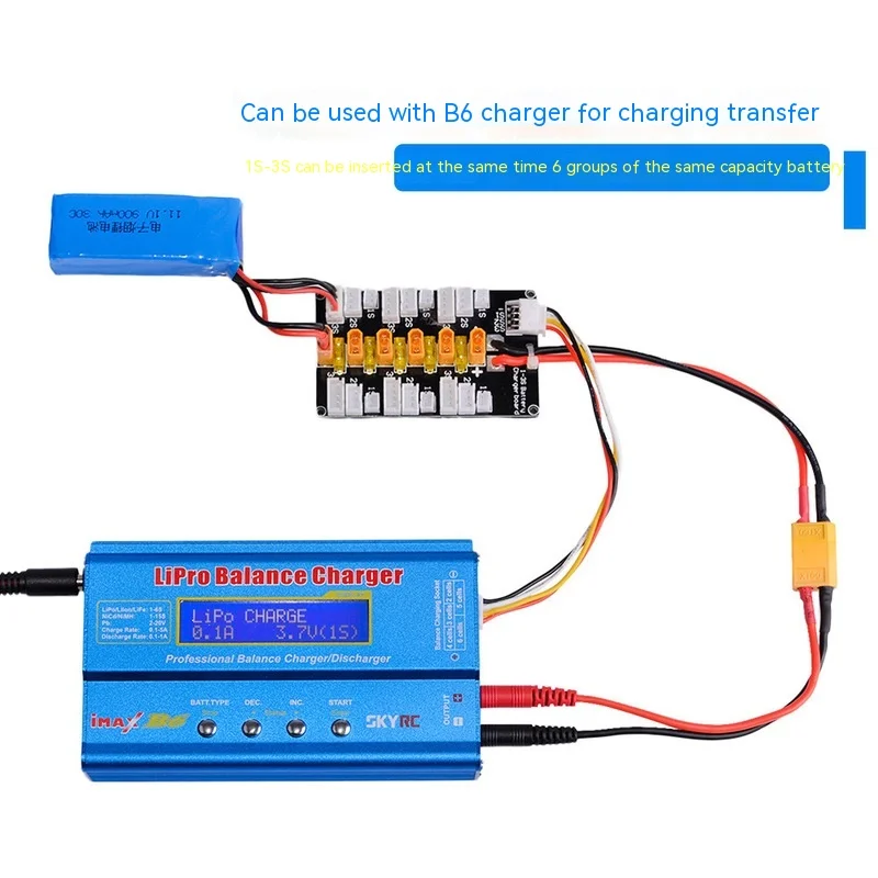 Xt30 Parallel Charging Board 1-3s Lithium Battery B6/b6ac/d6pro Charger Parallel Adapter Cable Xt60 Interface