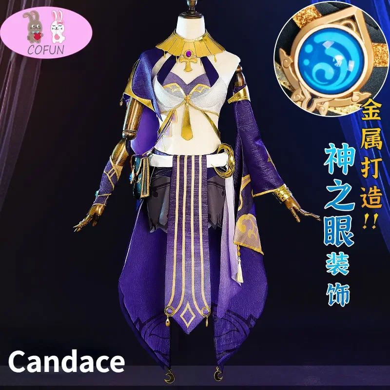 Genshin Impact Candace Cosplay Costume Game Suit Uniform Dress Full Set Halloween Carnival Party Outfit New