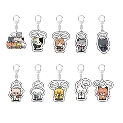 Kpop ZB1 Keychain ZERONI Cartoon Cute Acrylic Pendant 5.5CM Bag Accessories Key Ring ZEROBASEONE ZhangHao KimGyuVin Fans Gift