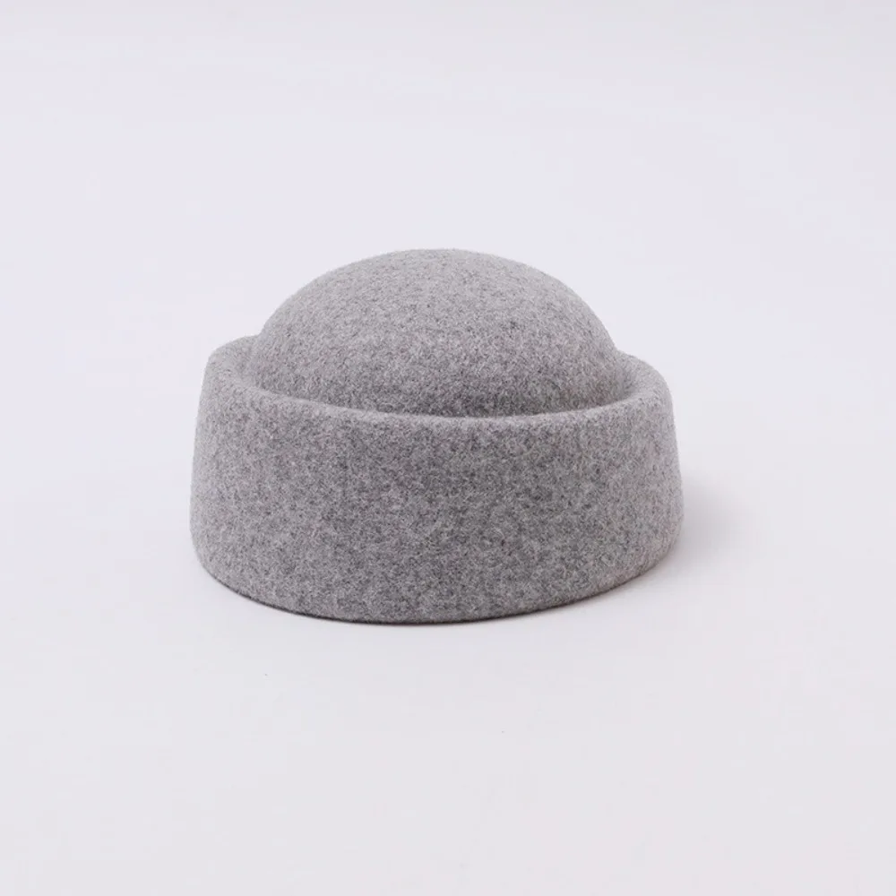 Durable Warm Insulation Dome Pillbox Hat Wool Secure Fit Round Top Hat Soft Texture Air Hostess Hat Mal Events