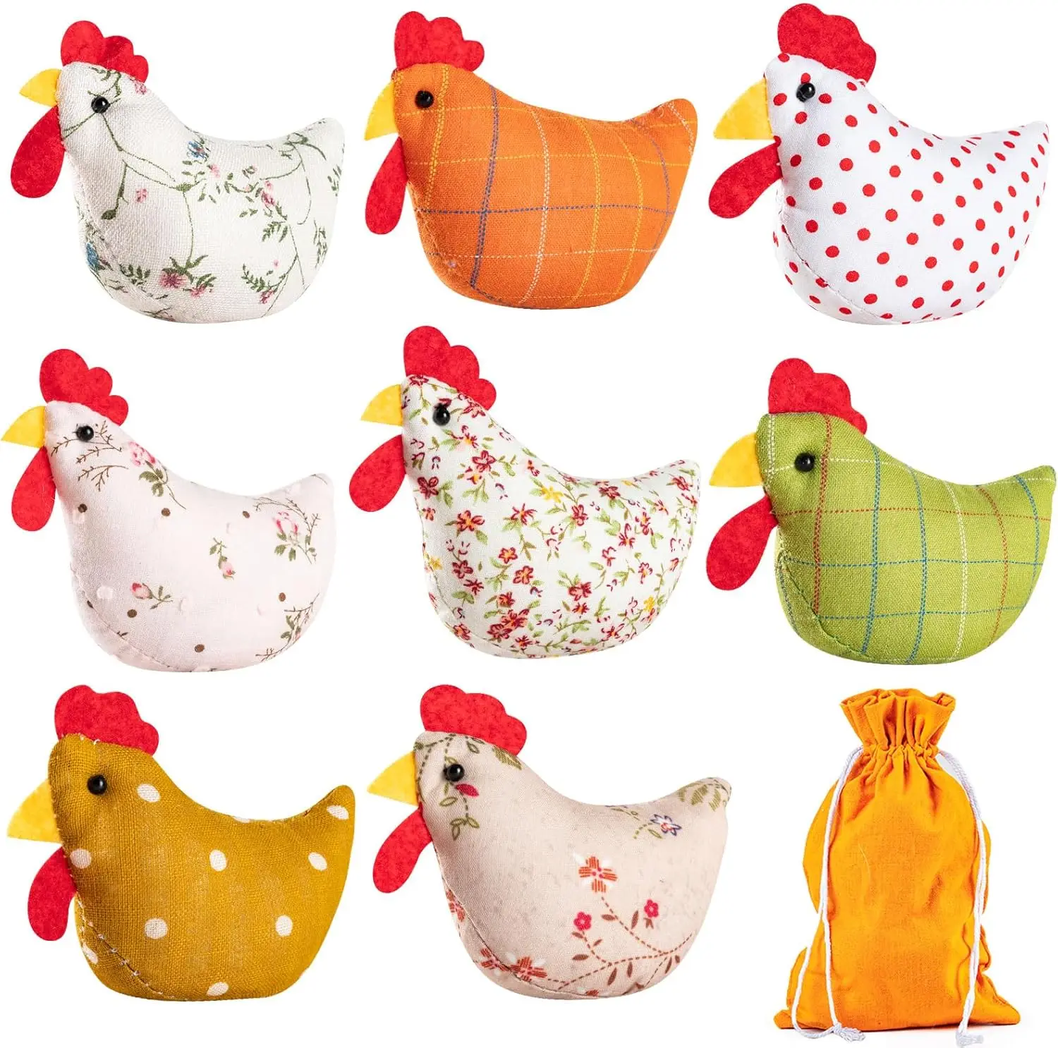 8PCS Kids Chicken Bean Bags Toss Game Set with Carry Bag, Outdoor Party Carnival Toy Supplies