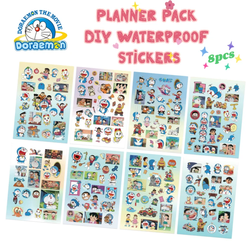 Doraemon cut film sticker high color value creative personality decoration hand book packaging material DIY waterproof sticker