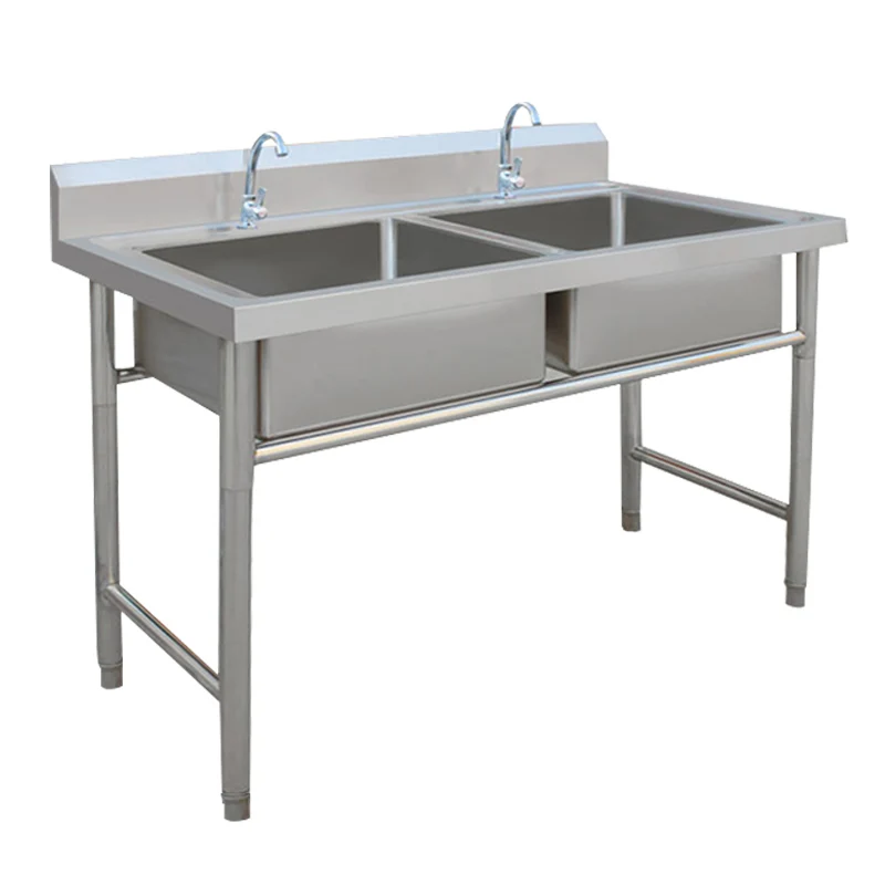 

Outdoor Laundry Basin Restaurant Drainboard Single Sinks Stainless Steel Hand Wash Kitchen Sink