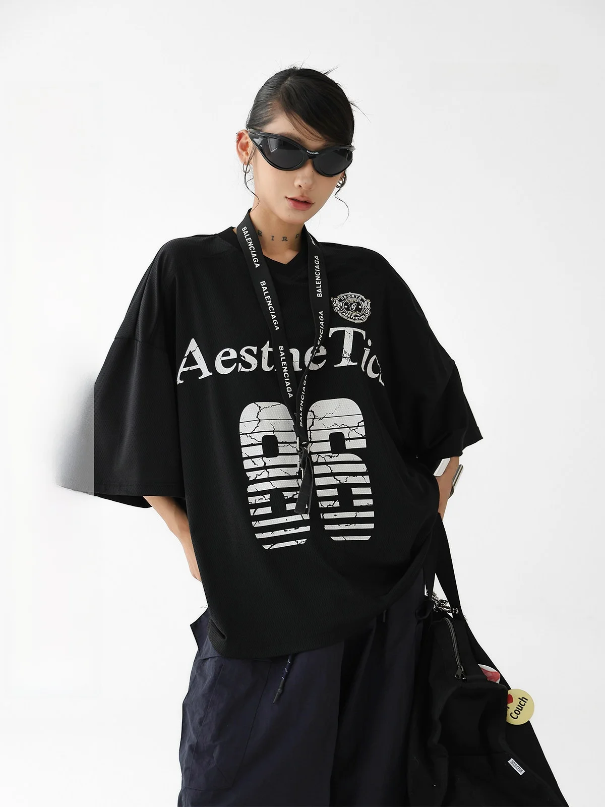 

AceStudios Summer American Sweet Cool Spicy Girl Футболка с надписью ort Sve Женская свободная спортивная одежда больших размеров Повседневная нейлоновая футболка с принтом