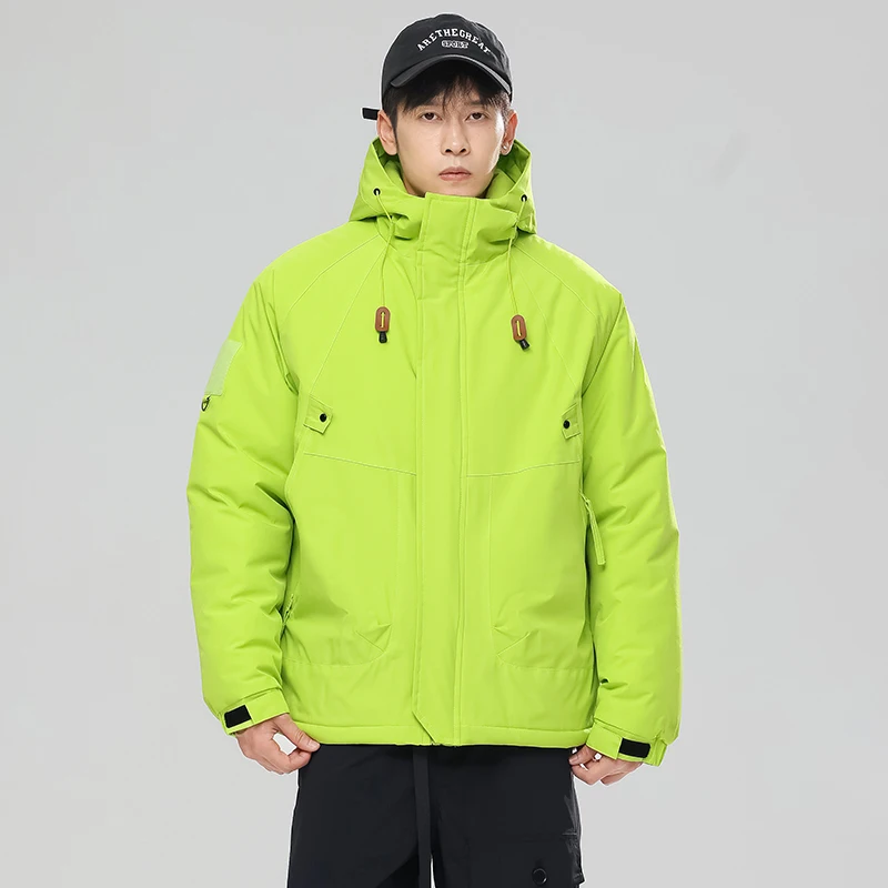 New Winter Men\'S Outdoor Thick Warm Windproof Waterproof Cotton Coat Korean Version Fashion Casual Sports Mountaineering Jacket