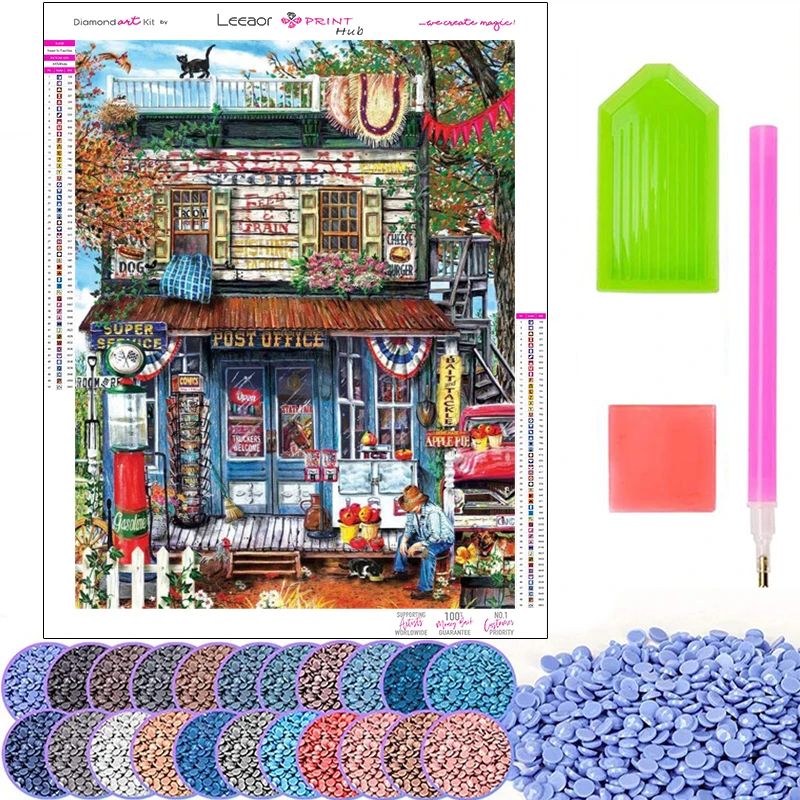 5D DIY Diamond Painting Fruit Farm Manor Full Crystal Mosaic Embroidery Kit Beginners Handmade Home Decoration Artwork ダイヤモンドアート