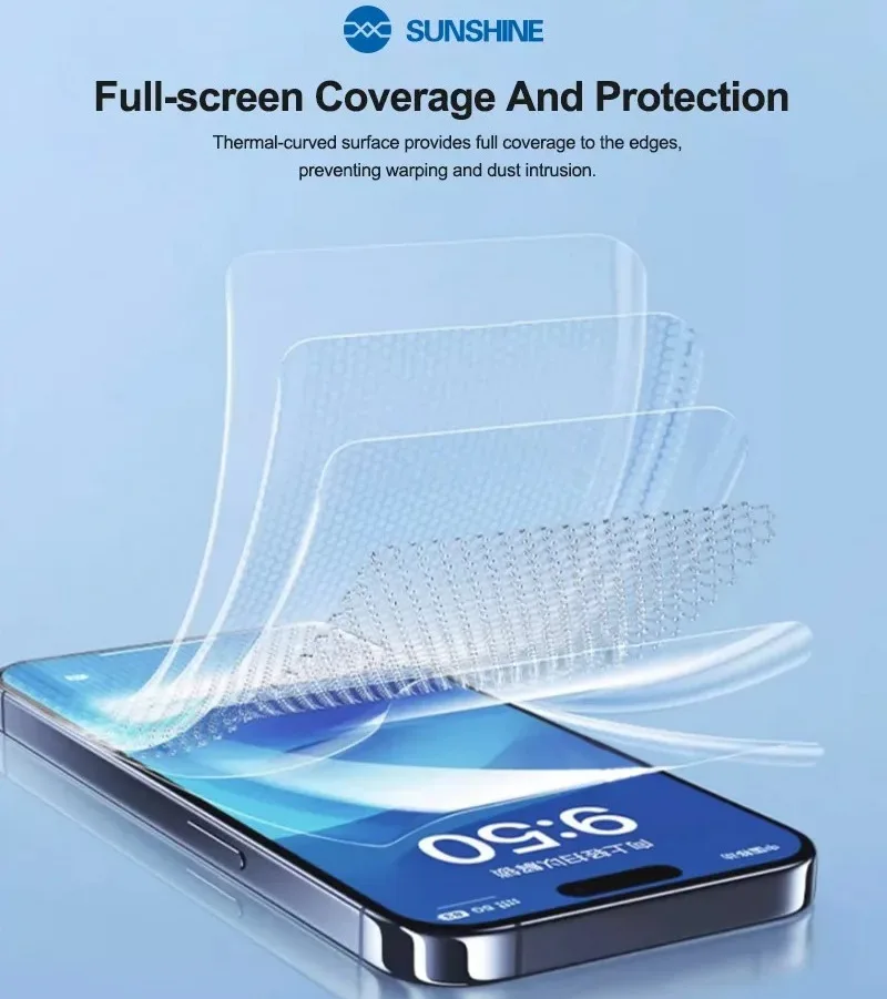 50PCS SS-TP350 HD Hydrogel Film Explosion-Proof Screen Protector Membrane for IPhone Samsung Huawei Xiaomi VIVO OPPO Under 7inch