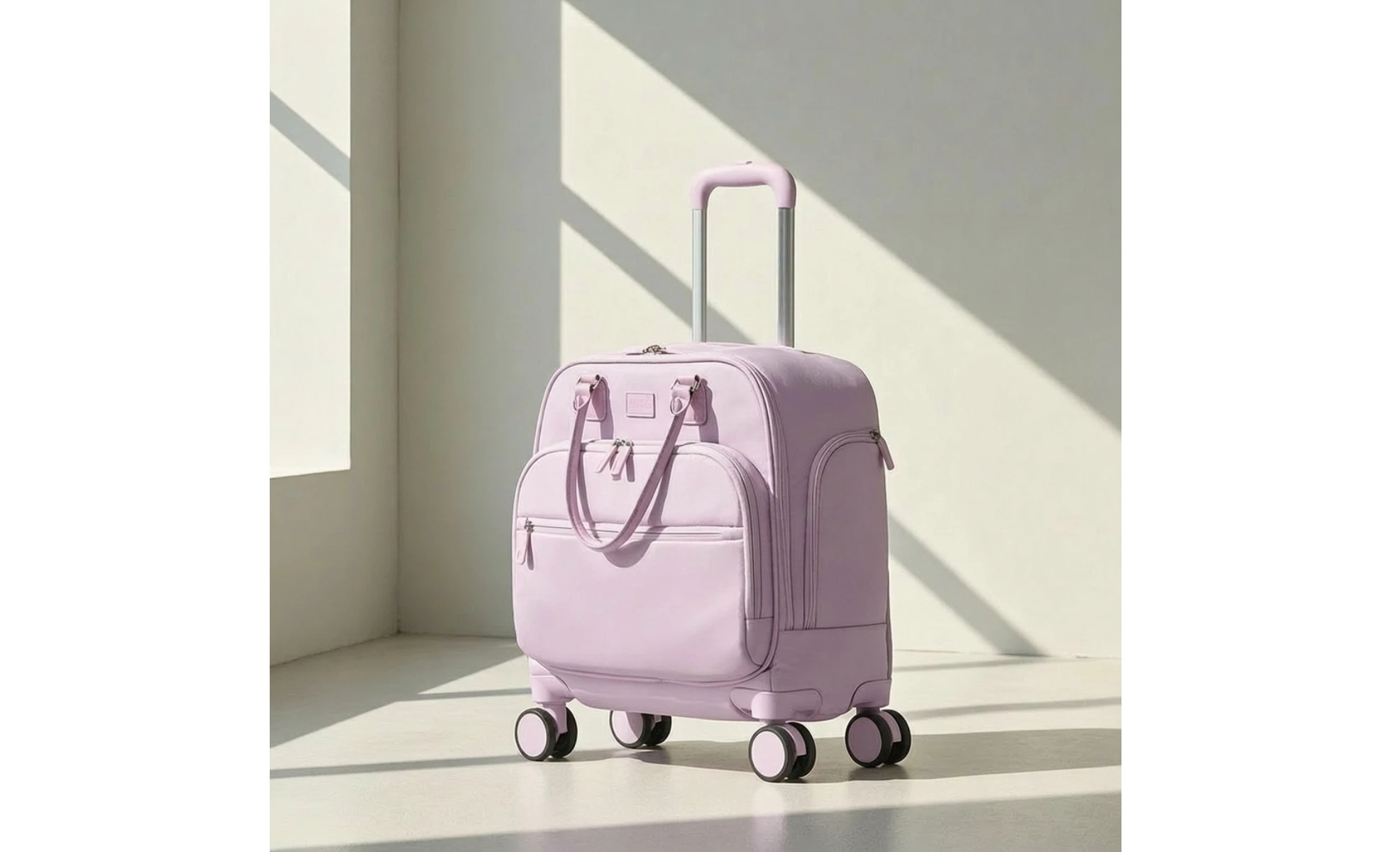 Softside Rolling Carry-on Suitcase Lightweight Suitcase with Telescopic Handle Luggage Organized Underseat