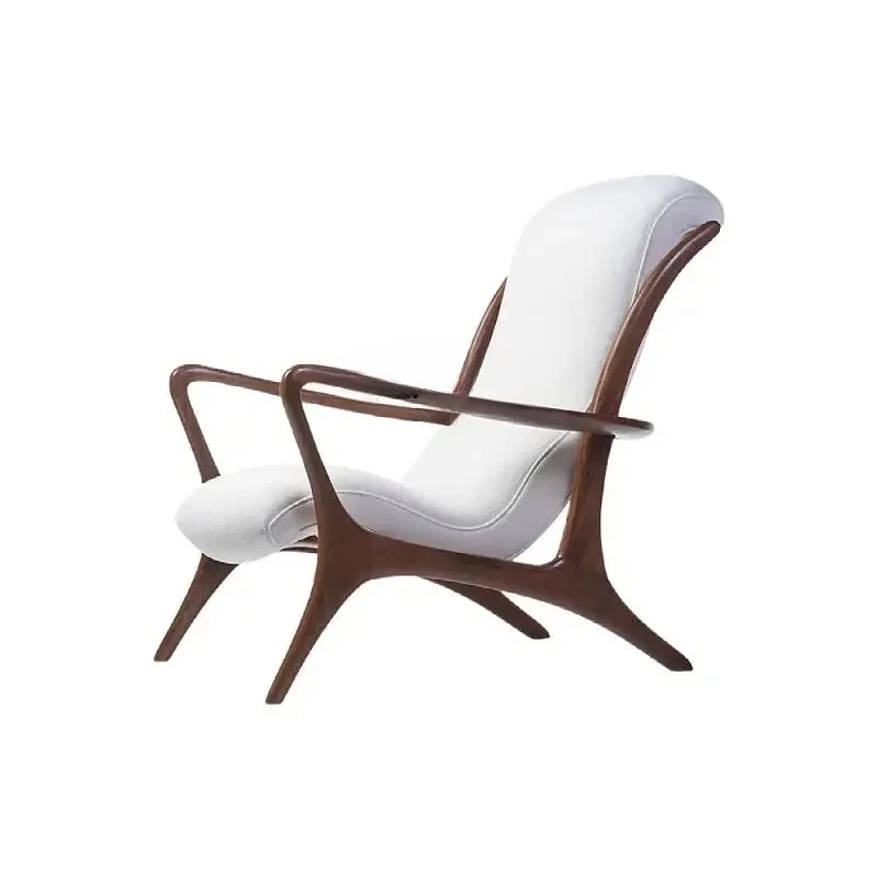 

Итальянский светлый роскошный технологический тканевый диван со спинкой, простой ореховый стул для отдыха на балконе для гостиной