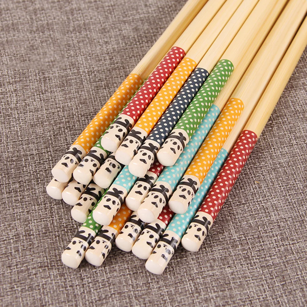 

Bamboo Chopsticks Eco-Friendly Reusable Long Chopsticks Panda Design Asian Style Smooth Finish For Sushi