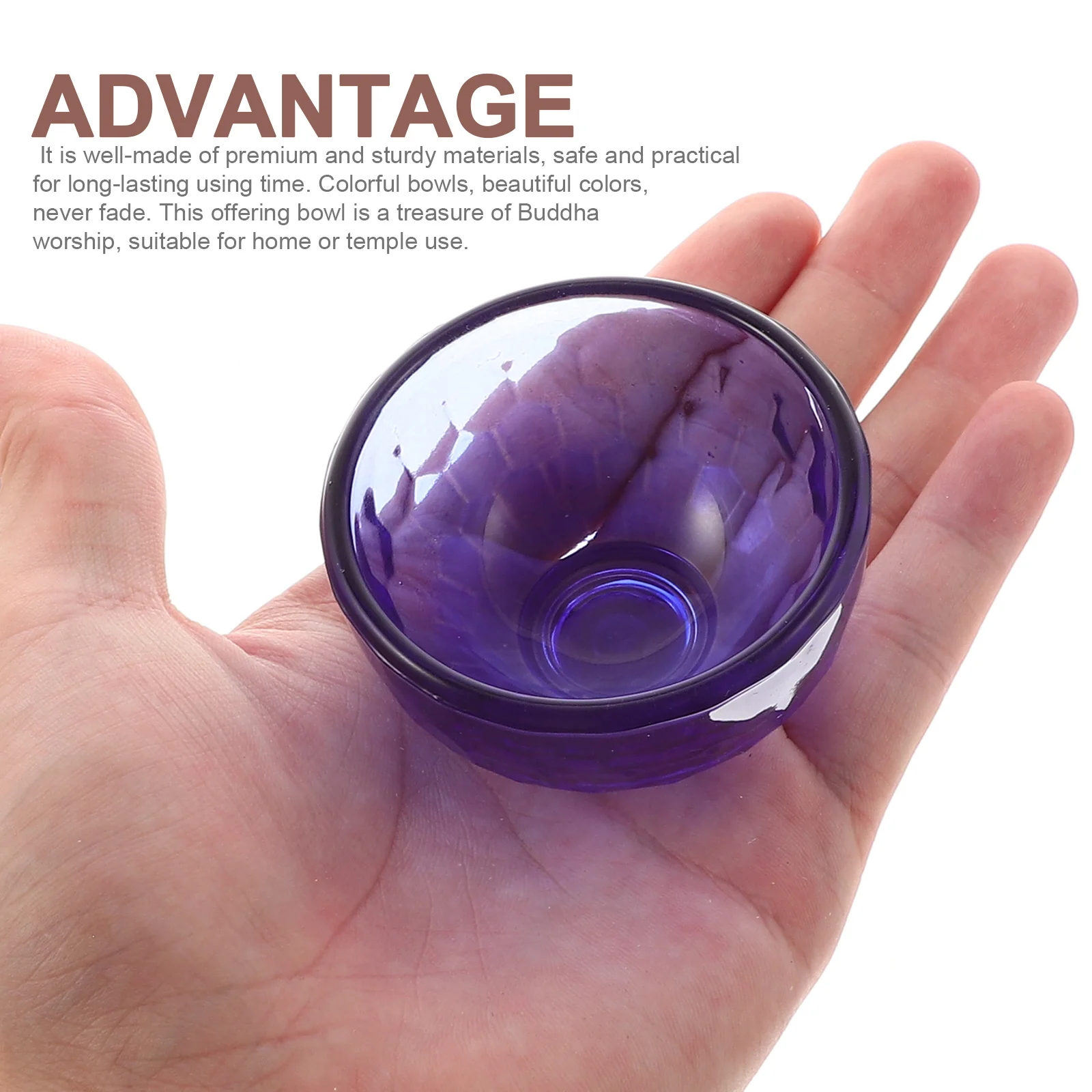 

4pcs Crystal Offering Bowl Premium Buddhist Supply For Home Temple Artificial Crystal Worship Cup Decor Yoga Meditation