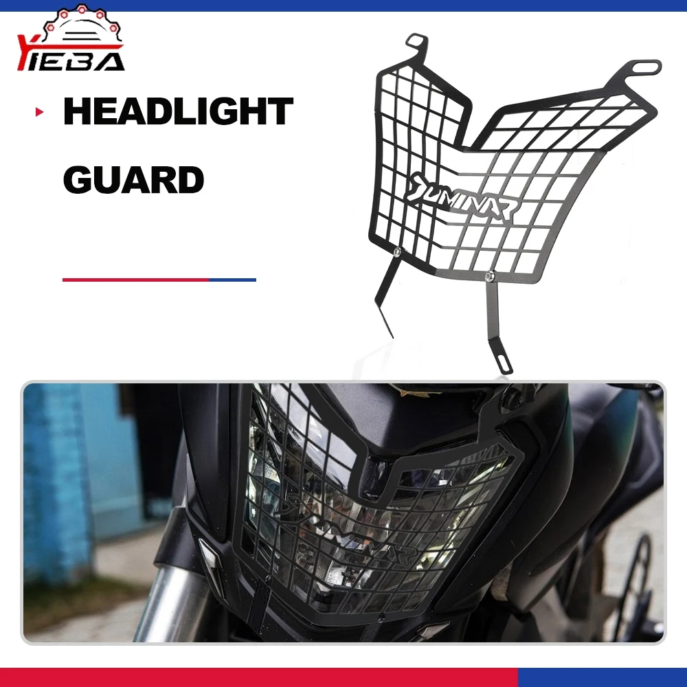 Para BAJAJ DOMINAR 250 Dominar 400 todo el año 2021 2024 2023 2022 DOMINAR 250 400 Protector de faros de motocicleta cubierta de rejilla protectora