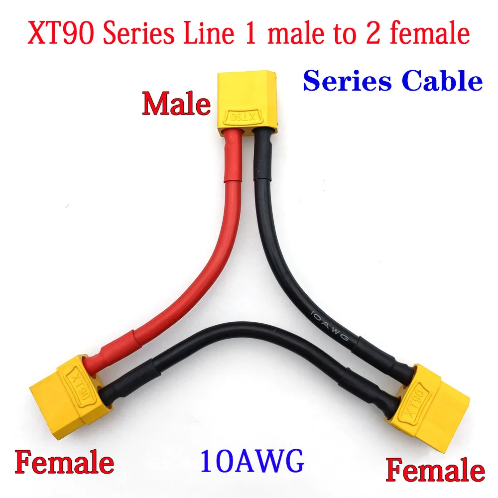 Cavo adattatore batteria a 2 vie a 3 vie connettore cablaggio a forma di Y serie XT60 XT90 linea T testa XT60 connettori/cablaggio linea parallela