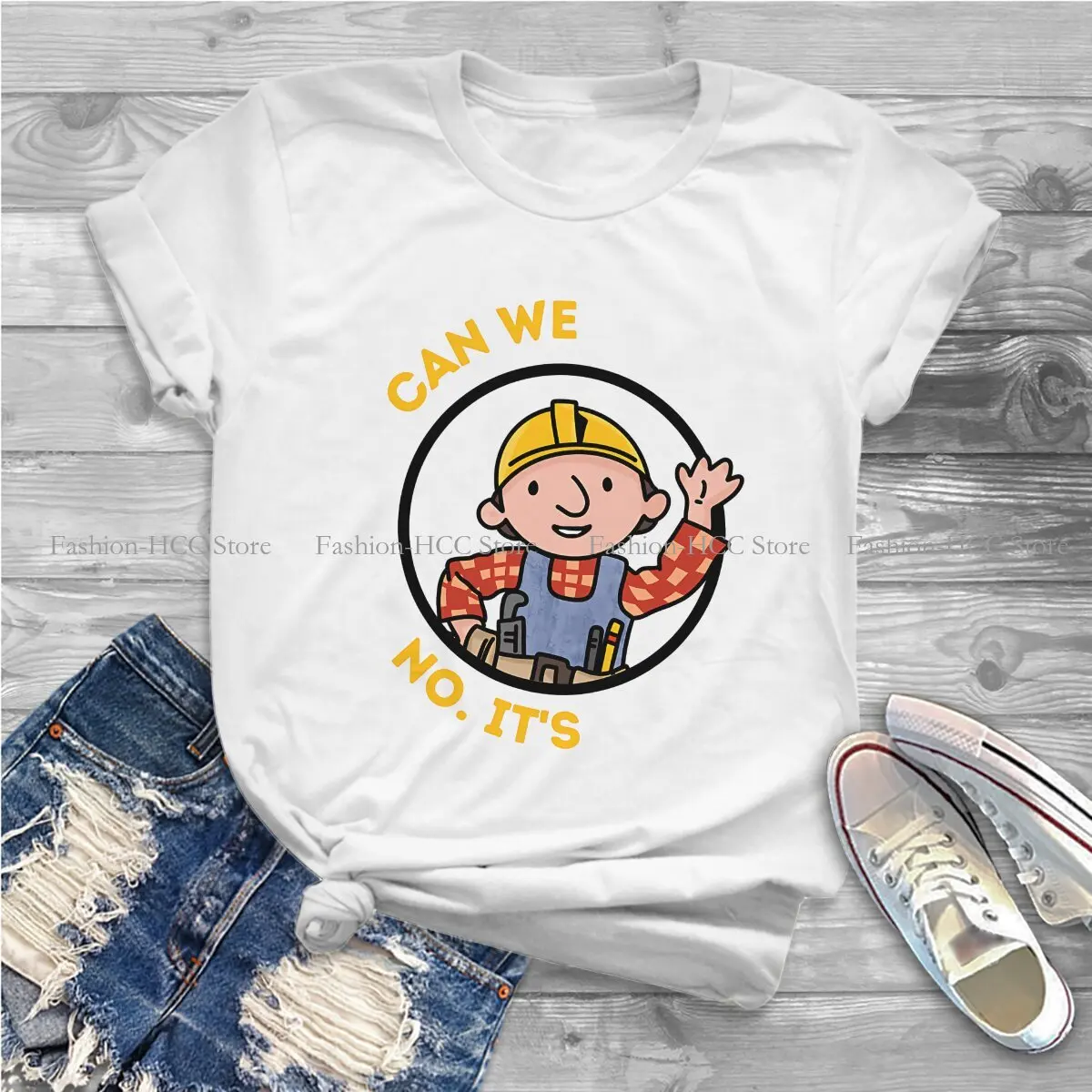 Funny Repair Man Style Polyester TShirt Bob The Builder Engineering Cartoon Comfortable New Design Graphic T Shirt Short Sleeve