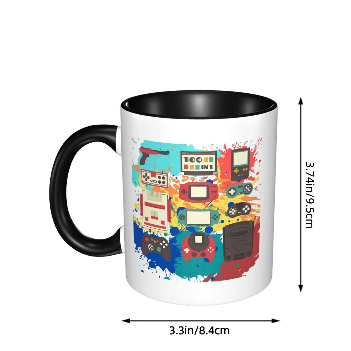 Gamer Controller Nostalgia Video Game Mug Funny Ceramic Coffee Cups Tea Mugs Milk Cup Drinkware Gifts for Friends
