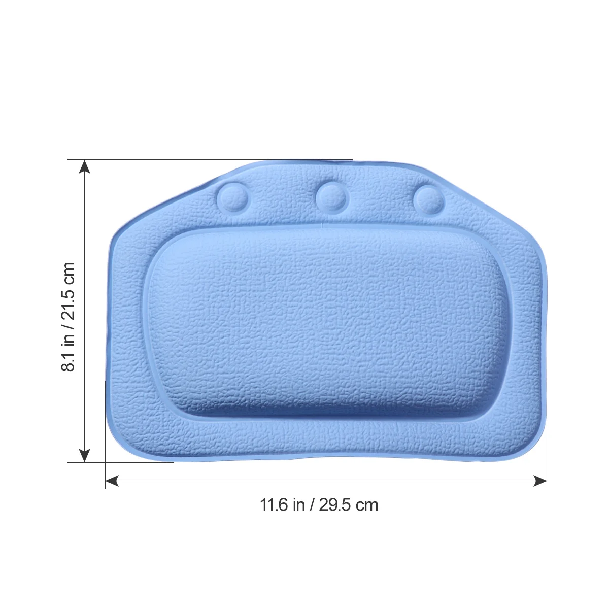 

Bath Pillow with 3 Suction Cups Waterproof PVC Comfortable Support for Back Head Spa Bathtub Cushion Dark Blue