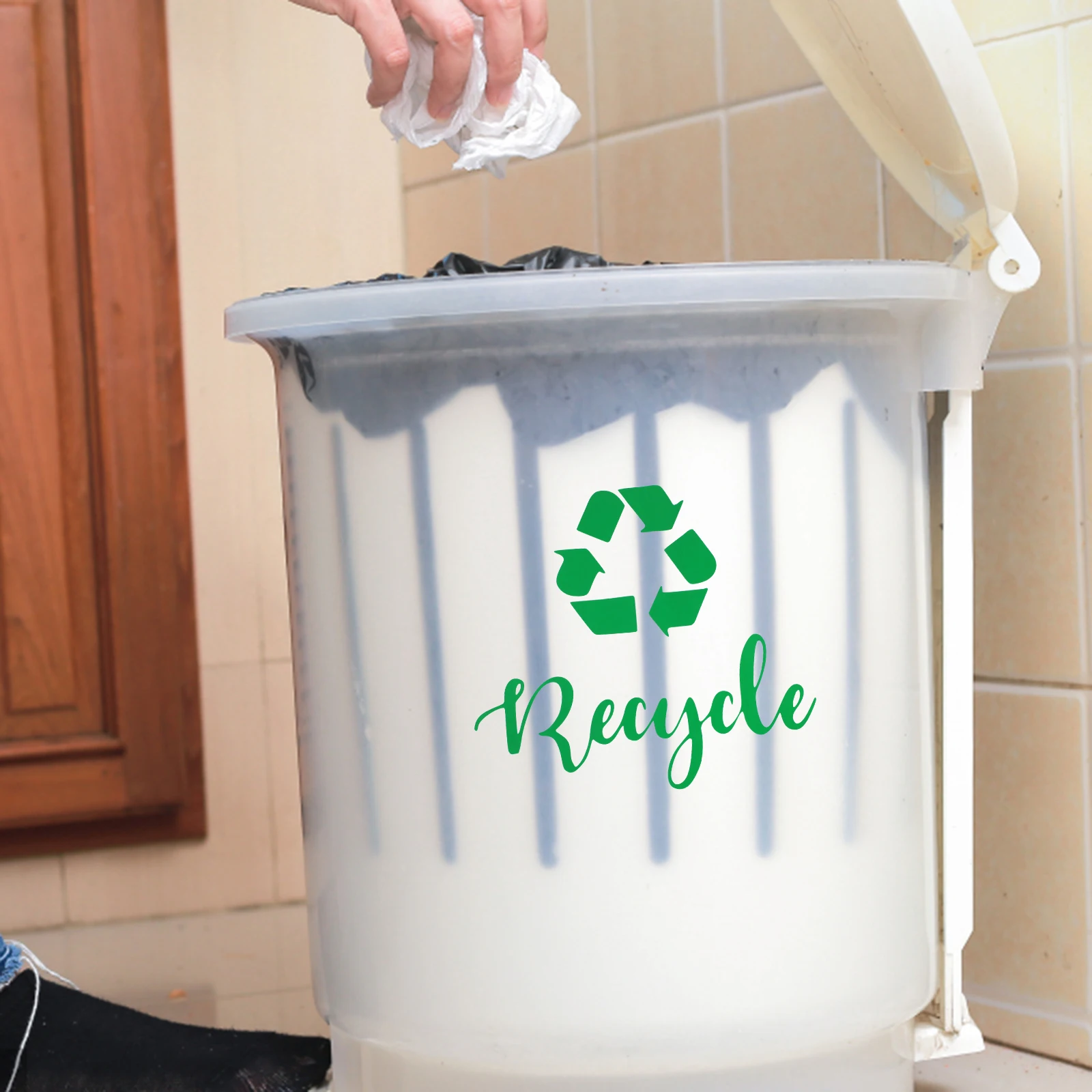 

Trash Classification Sticker Waterproof Pvc Garbage Sorting Label Self-Adhesive Decal For Home School Use Waste Bin