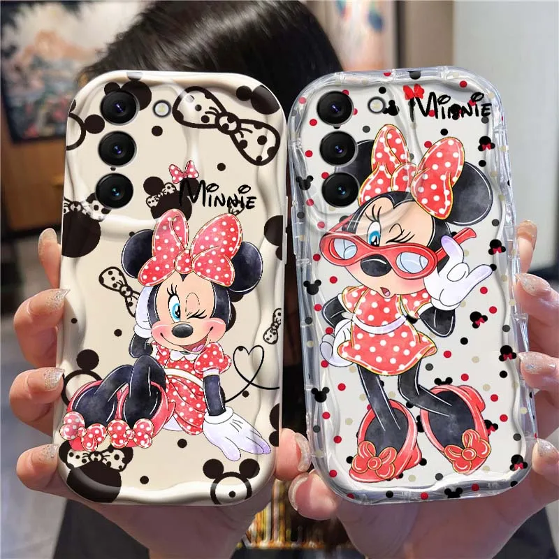 

Love Minnie Mouse For Samsung S25 S24 S23 S22 S21 S20 A04 A05s A05 A06 Ultra Plus FE 5G Wave Oil Phone Case