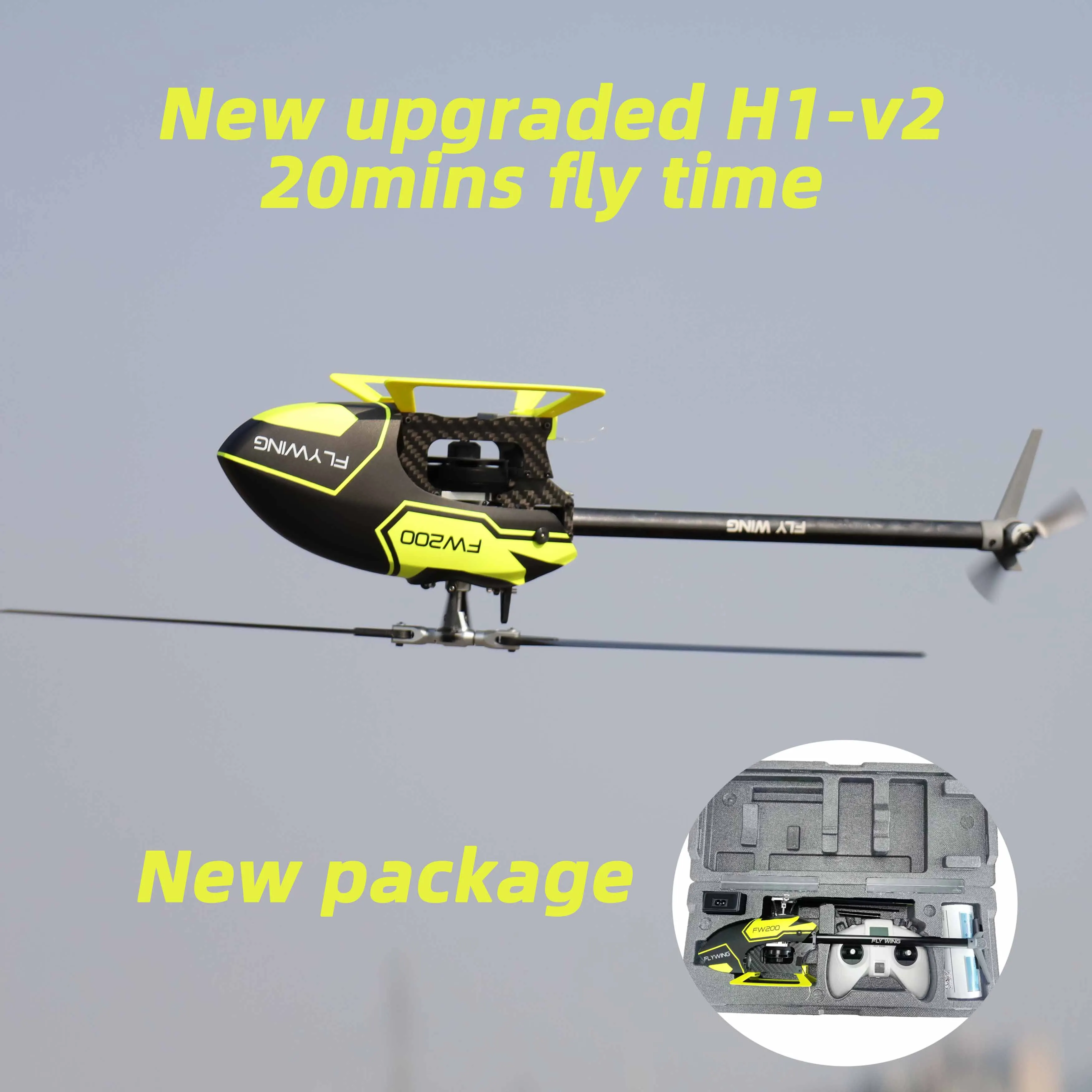 FLYWING FW200 RC Helicopter 8CH with H1 Flight Controller V2 3D Stunt GPS Brushless Motor Flybarless RTF 6CH Scale helicopter