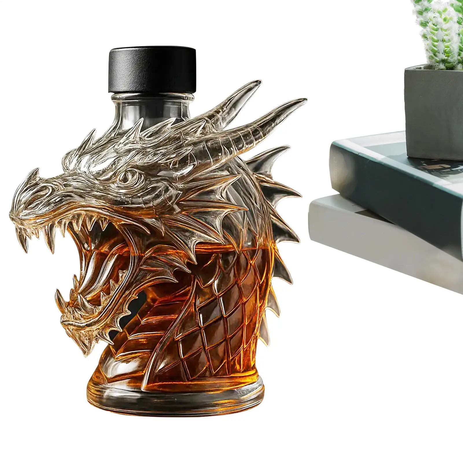 Dragon Wrath Whiskey Bottle Whiskey Bottle Dragon Bottle Collectible Liquor Container Whiskey Wine Bottle Statue Decoration
