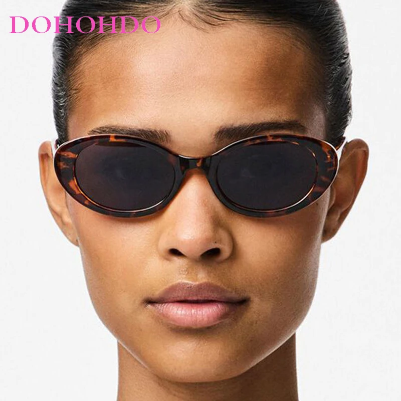

Vintage Oval Sunglasses Women Fashion Y2K Luxury Brand Designer For Female Outdoors Driving Sunglasses UV400 Oculos De Sol Gafas