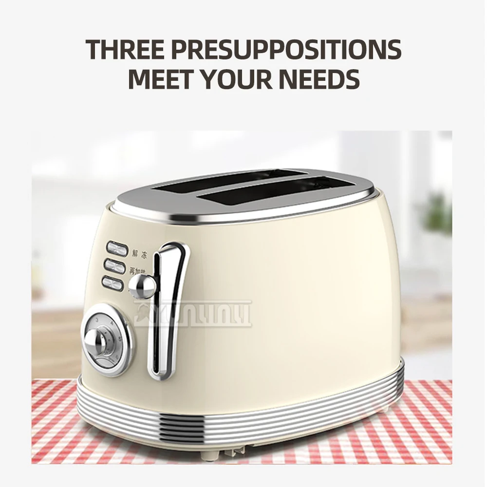 2025 جديد 2 شرائح الخبز آلة الخبز محمصة كهربائية الفولاذ المقاوم للصدأ آلة الإفطار مزدوجة الجانب التدفئة صانع الساندوتشات