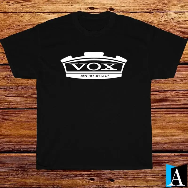 New T Shirt VOX Amplifiers Amps Logo Black White Grey Navy S 5XL
