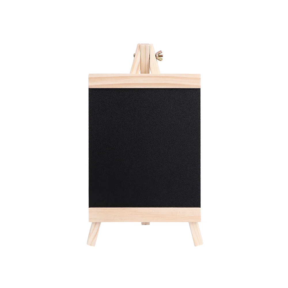 

Mini Desktop Message Chalk Collapsible Writing Pine Wood Easel Chalkboard Blackboard Wooden Boards