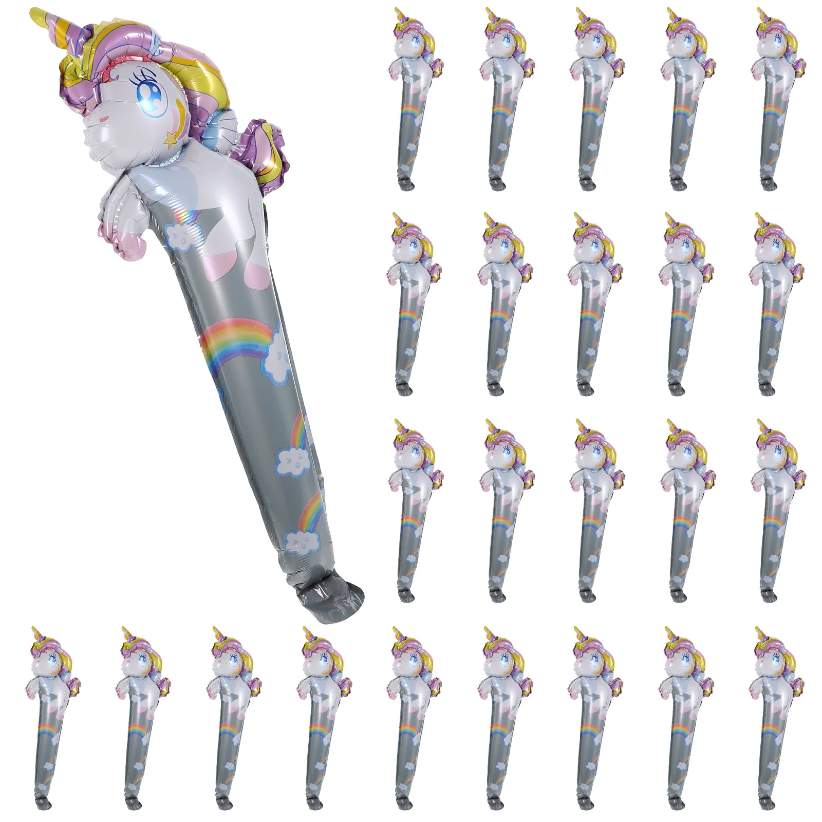 

50 Pcs Unicorn Balloon Balloons Inflatable Costume Prop Wedding Foil Birthday Party Supplies Aluminum Baby Decorative