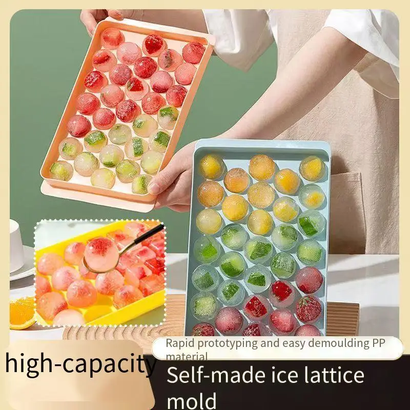 قالب مكعبات الثلج من السيليكون الناعم، صندوق صنع الثلج المنزلي لهوكي الجليد، صينية مكعبات الثلج الكروية، فاز تخزين الثلج المصنوع من السيليكون المستدير من الويسكي #5