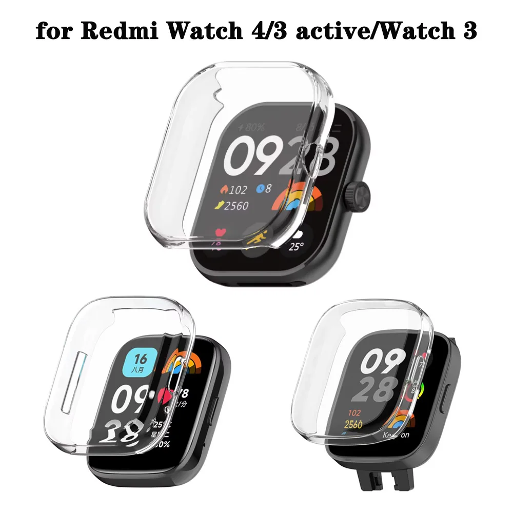 

Мягкий силиконовый чехол из ТПУ для Redmi Watch 3 Active, защитный бампер для смарт-часов Xiaomi Redmi Watch 3 4, защитная рамка