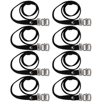 8 Pcs Bicycle Pedals Straps Elliptical Bike Replacement Black Nylon Exercise Child