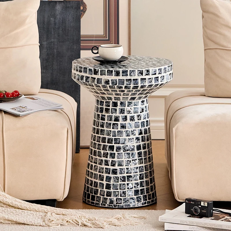 k*-Creative Shell Tea Table,Home Decoration Coffee Table,Luxury Display Stand,Living Room Side Table,Home Storage Desk,Furniture