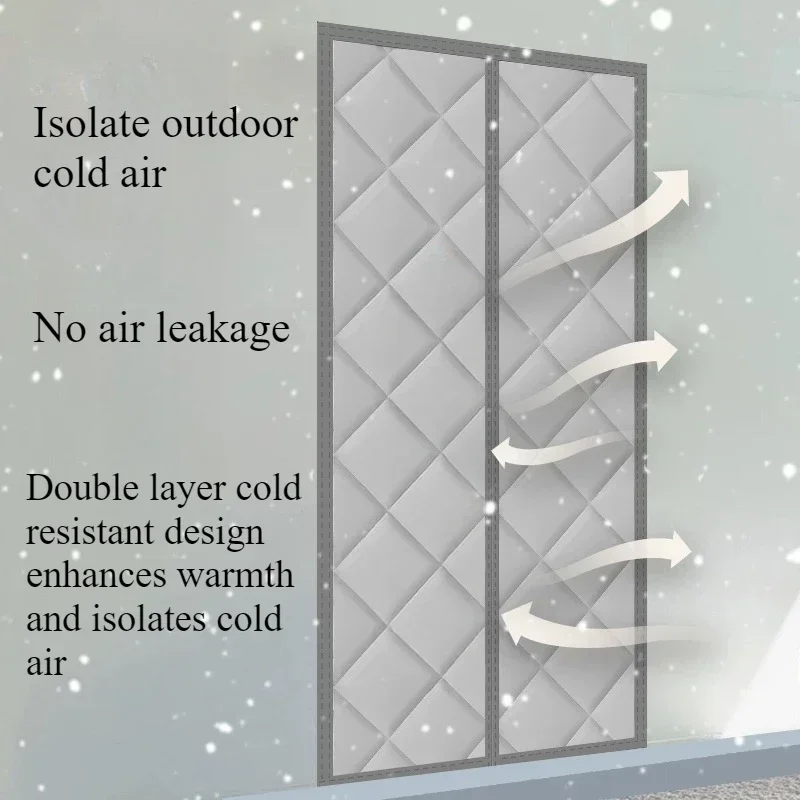 Autumn and Winter Self Absorbing Cotton Home Thickened Door Curtains Thermal Insulation Partition Curtains Winter Cold Curtains