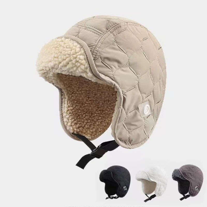 

Winter Men Women Trapper Aviator Trooper Earflap Warm Waterproof Ski Down Hat Bomber Cap Ear Protectors Hats Reversible Wearable