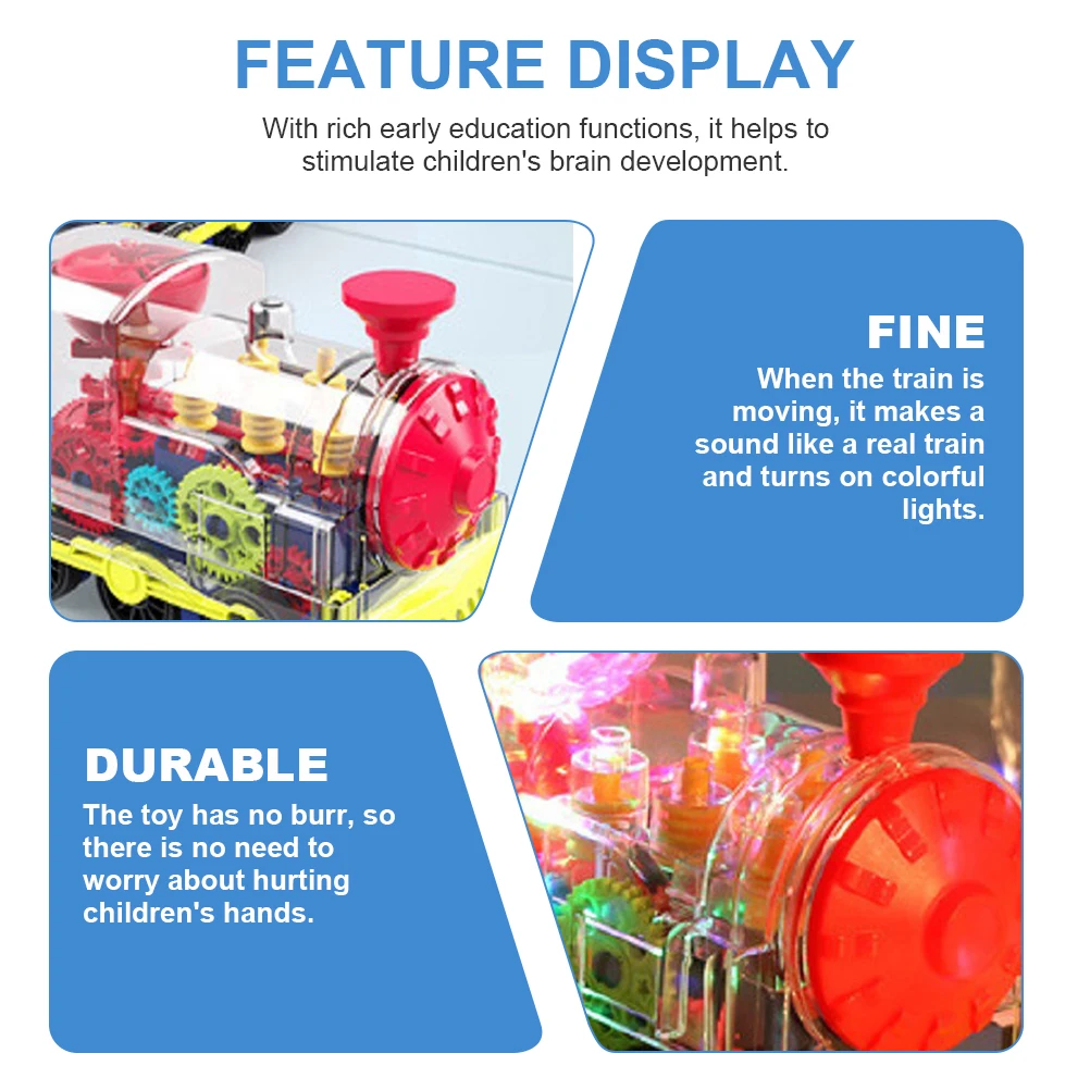 

Creative Electric Train for Kids with Music Light Flashing Sounds Real Simulation Movement Detection Fun Learning