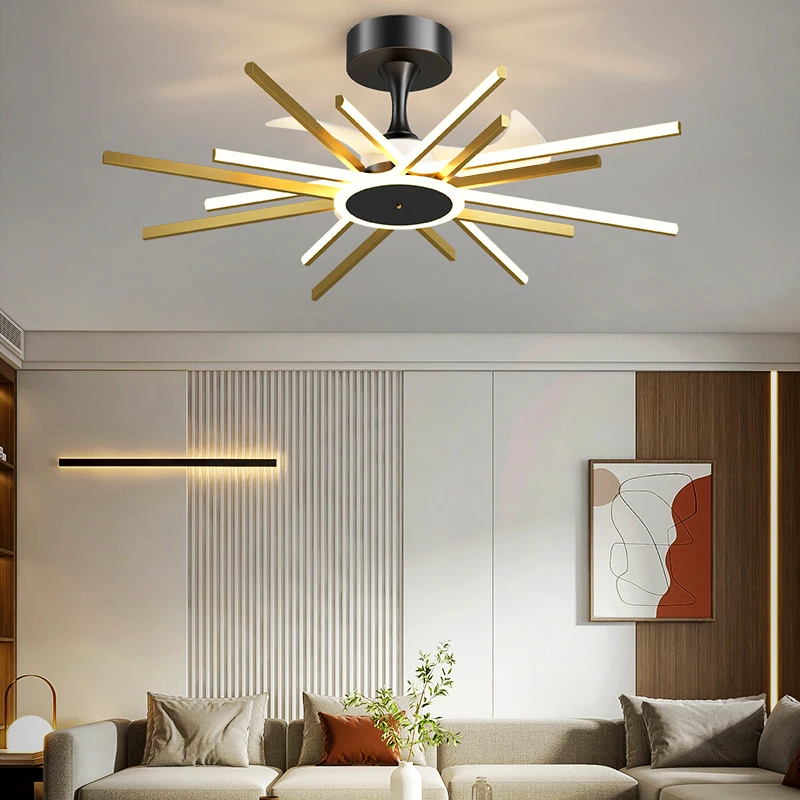 Living room decoration bedroom decor led Ceiling fans with lights remote control dining room Ceiling fan light indoor lighting