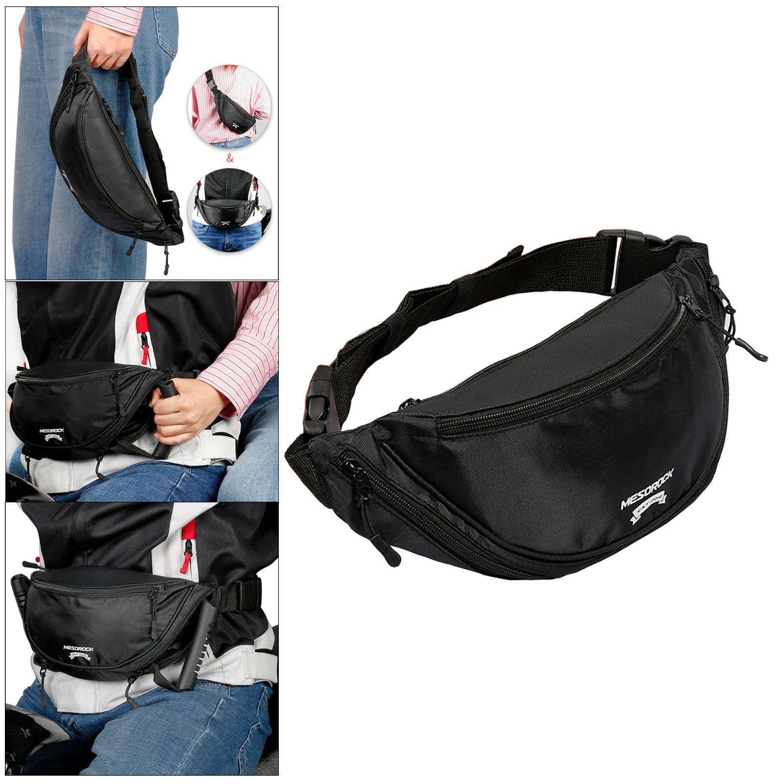 

Safety Belt Bag Adjustable Strap for Motorcycle Cycling Riding Driving