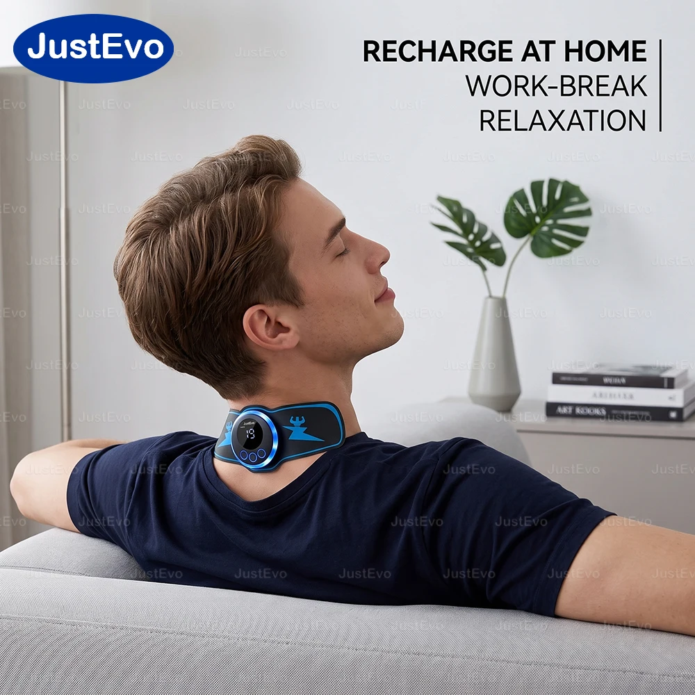 JustEvo Multi-Functional  Massager, 19 Intensity Levels, 8 Modes, Type-C Rechargeable Portable Relaxation Device for Neck, Arm,