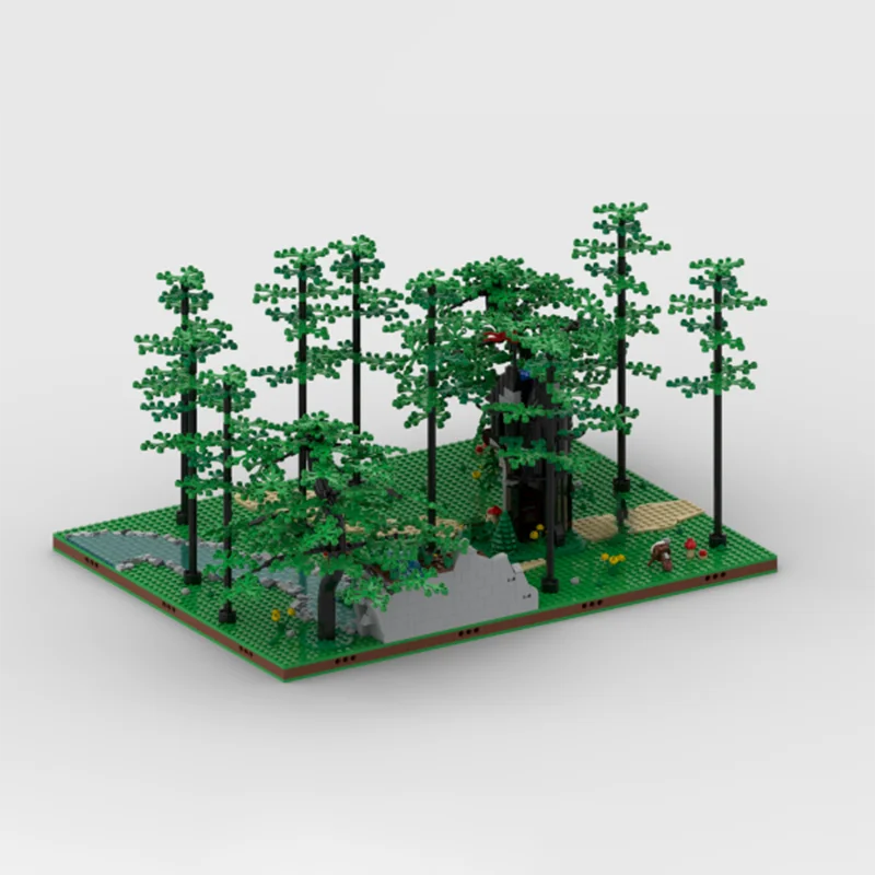 1958 PCS 중세 숲 은신처 장면 건축 블록 맞춤형 DIY 교육 조립 어린이 장난감 생일 선물