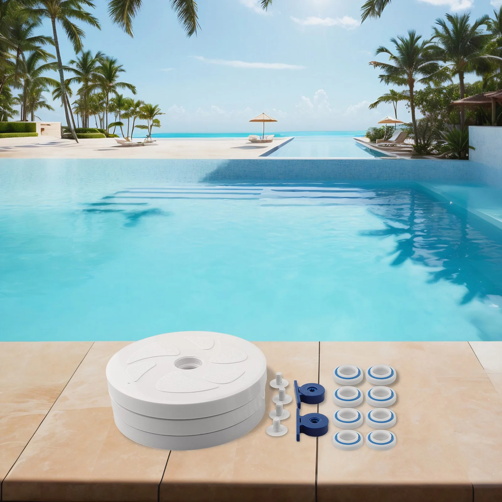 

Reliable Pool Cleaner Kit for Polaris 180 280 Includes 3 C6 Large Wheels and Comprehensive Components for Pool Care