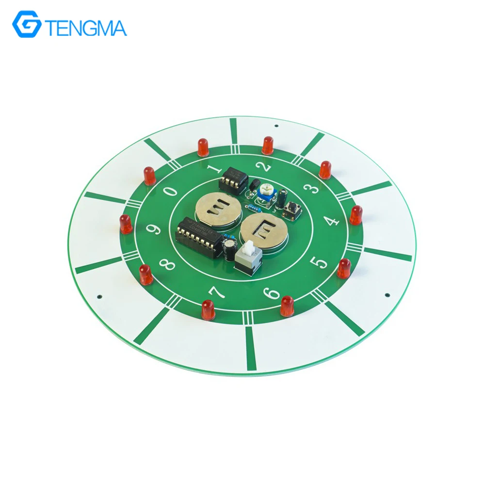 Lucky Wheel Electronic Prize Draw Game Kit LED Flowing Lights DIY Electronics Kit (Loose Parts)