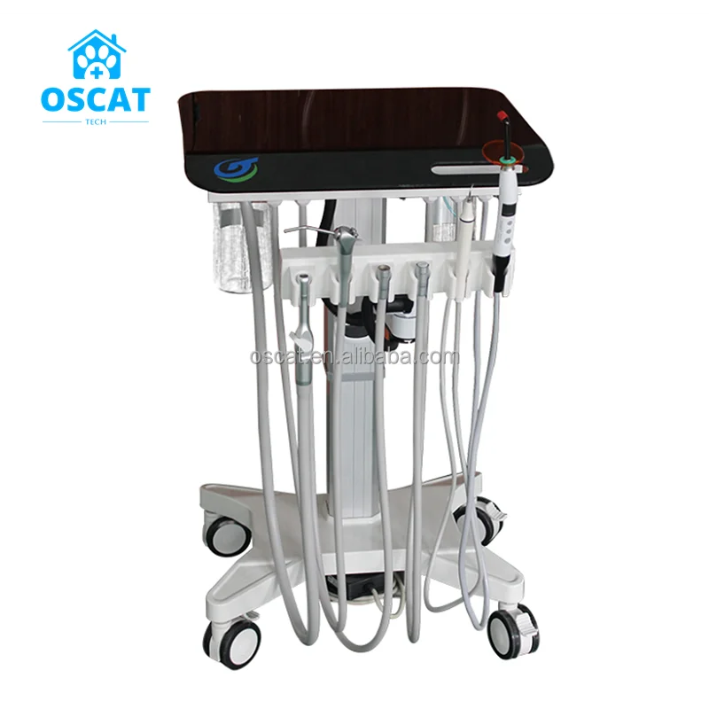 

OSCAT Veterinary Equipment Portable Mobile den tal Unit Cart den tal Turbine Unit With Air Compressor Available